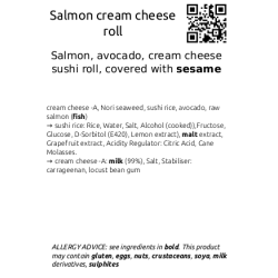 Salmon cream cheese roll