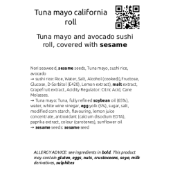 Tuna mayo california roll