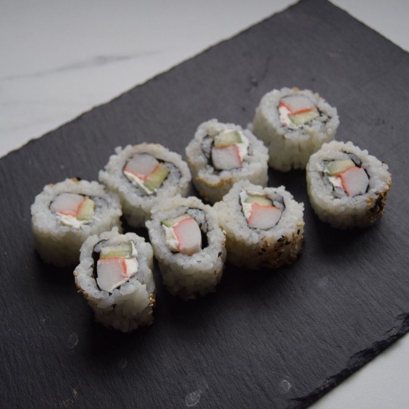 Surimi cream cheese roll