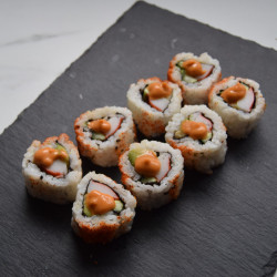 Spicy surimi california roll