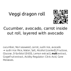 Veggi dragon roll