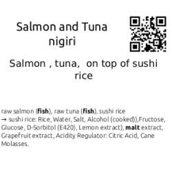 Salmon and Tuna nigiri