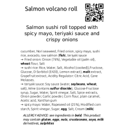 Salmon volcano roll