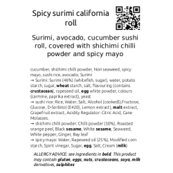 Spicy surimi california roll